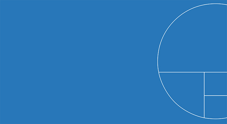 Header circle blue background