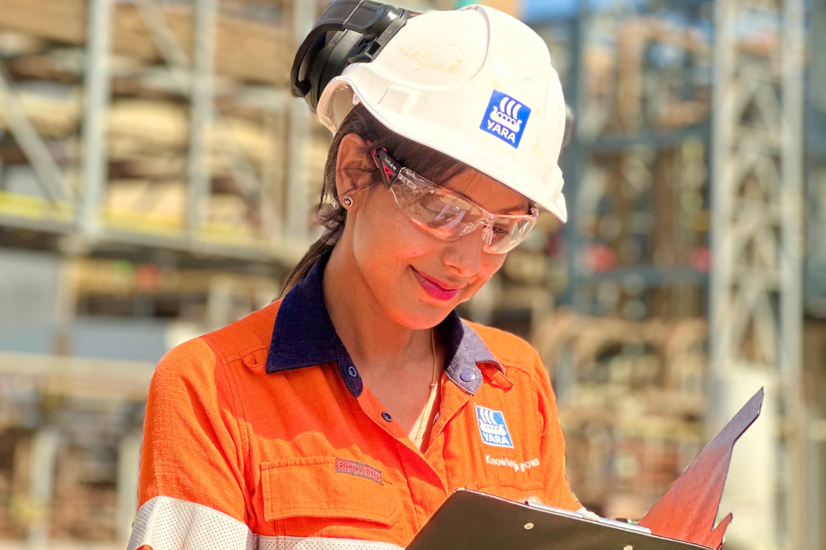 Aditi Malik at Yara Pilbara's plant